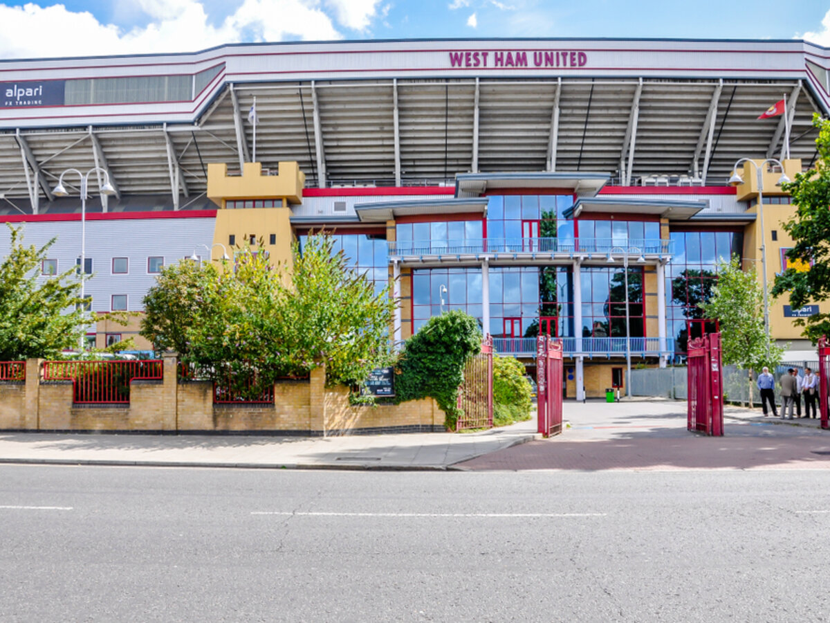 The former Boleyn Ground entrance, once home to West Ham United